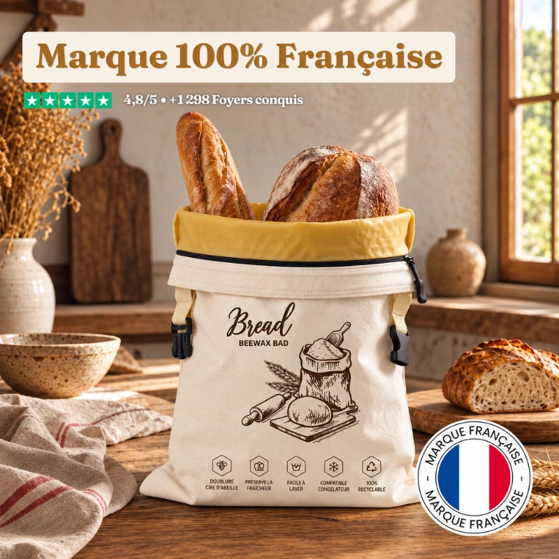 Le Sac à Pain en Cire d'Abeille | Maison Jeanne