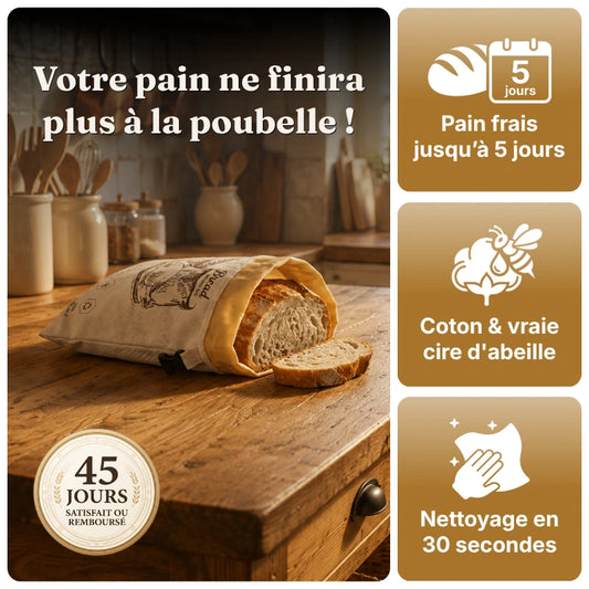 Le Sac à Pain en Cire d'Abeille | Maison Jeanne